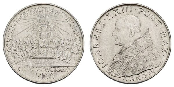 VATICAN CITY 100 lire 1962 XF