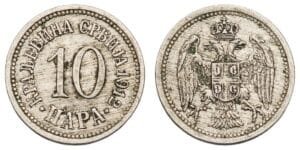 SERBIA 10 para 1912 VF
