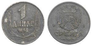 SERBIA 1 dinar 1942 / WWII issue / VF