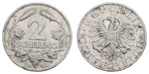 AUSTRIA 2 schilling 1946 VF