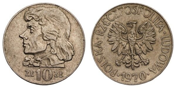 POLAND 10 zlotych 1970 XF