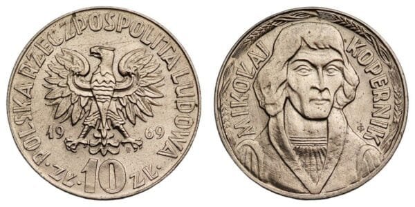 POLAND 10 zlotych 1969 / Nicolaus Copernicus / UNC