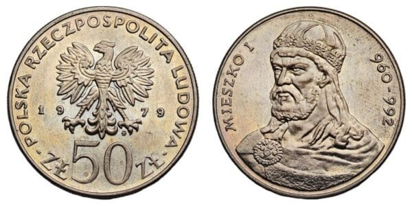 POLAND 50 zlotych 1979 / Duke Mieszko I / UNC