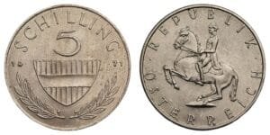 AUSTRIA 5 schilling 1971 UNC