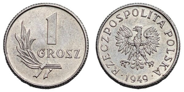 POLAND 1 grosz 1949 UNC