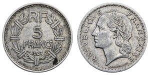 FRANCE 5 francs 1947 VF