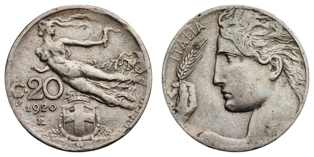 ITALY 20 centesimi 1920 VF
