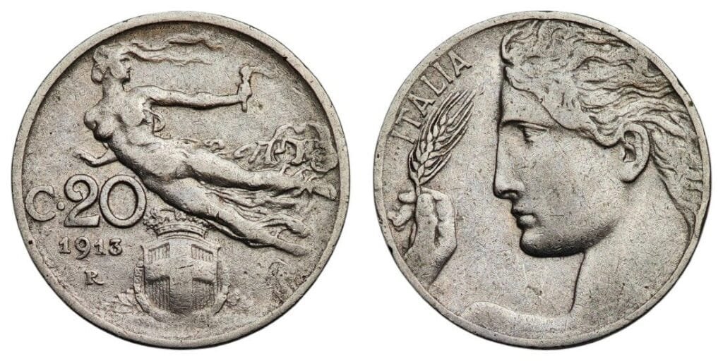 ITALY 20 centesimi 1913 VF