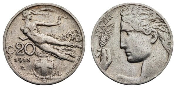 ITALY 20 centesimi 1913 VF
