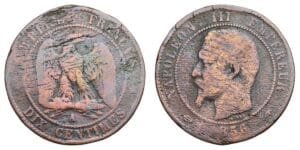 FRANCE 10 centimes 1856A VG