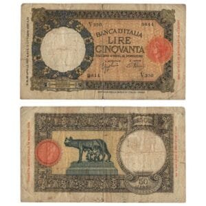 ITALY 50 lire 1937 / Date: 30.04.1937 / F