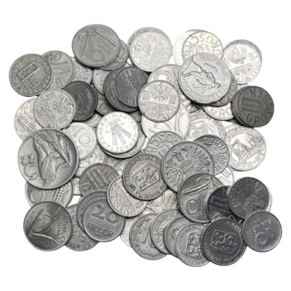 VARIOUS COUNTRIES Mixed Aluminum Coins Lot / 100 g.