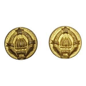YUGOSLAVIA Army small buttons with coat of arms / IKOM Zagreb / 2 pcs.