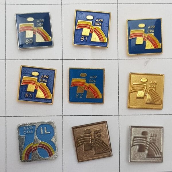 YUGOSLAVIA Bosnia & Herzegovina / Communist Youth Labour Action / ORA Ilidža (?) / lapel pins lot / 9 pcs.