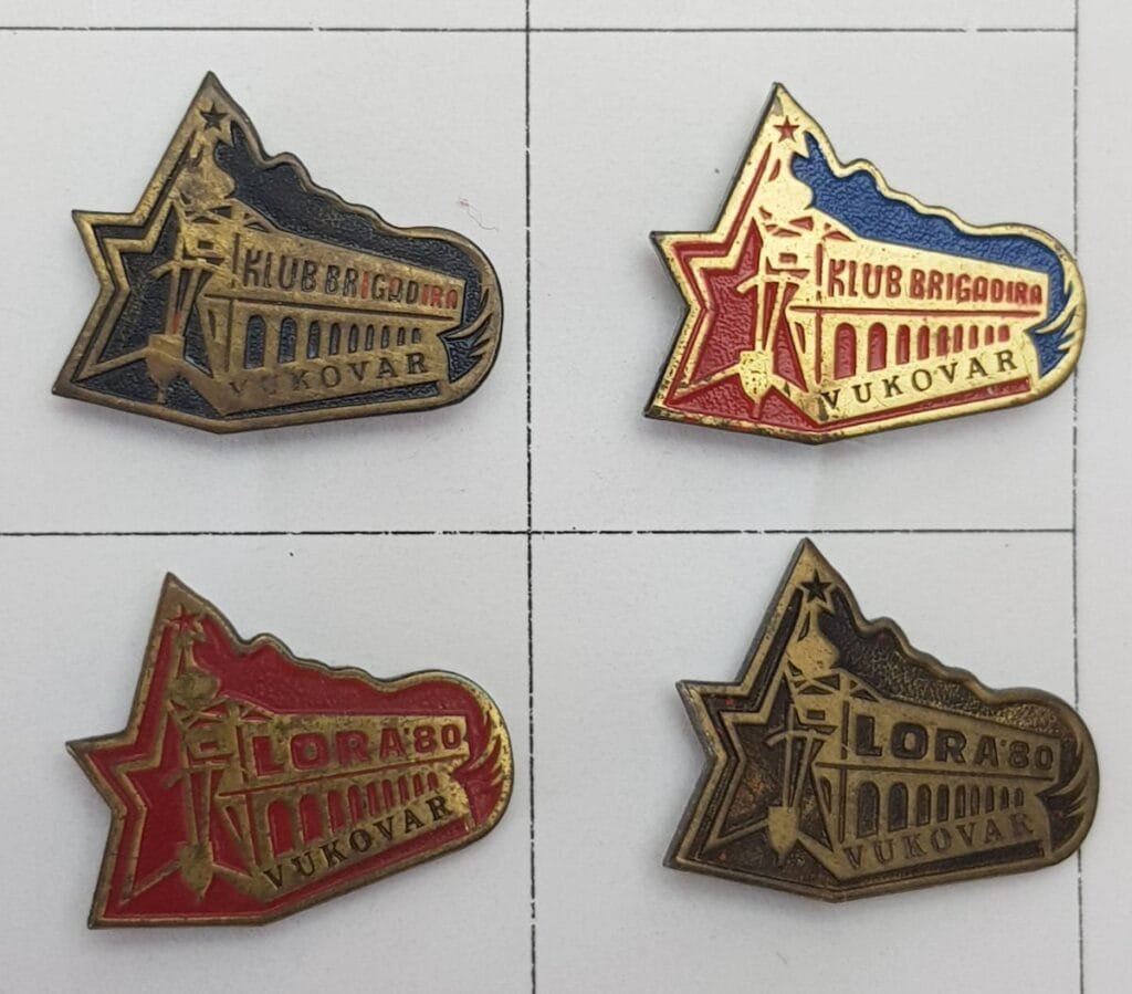 YUGOSLAVIA Croatia / Communist Youth Labour Action / ORA Vukovar / lapel pins lot / 4 pcs.