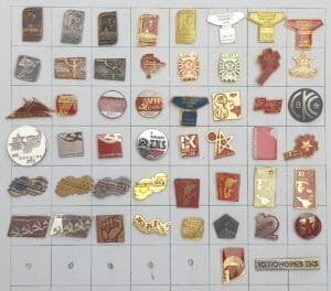YUGOSLAVIA Various Communist themed lapel pins lot / 50 pcs.