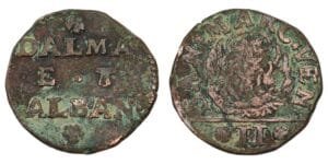 ITALY 2 soldi ND(1691-1709) / Venice / issue for Dalmatia and Albania / VF-