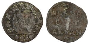 ITALY 2 soldi ND(1691-1709) / Venice / issue for Dalmatia and Albania / F