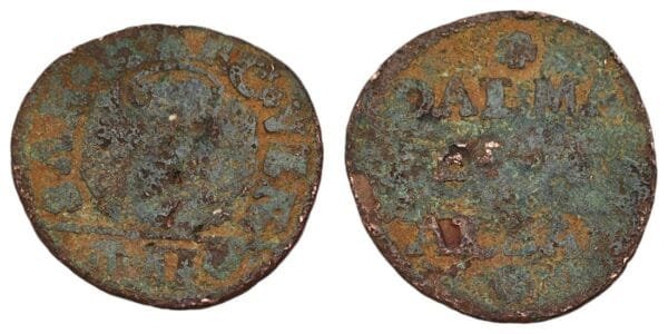 ITALY 2 soldi ND(1691-1709) / Venice / issue for Dalmatia and Albania / F