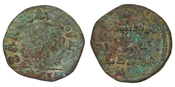 ITALY 2 soldi ND(1691-1709) / Venice / issue for Dalmatia and Albania / F
