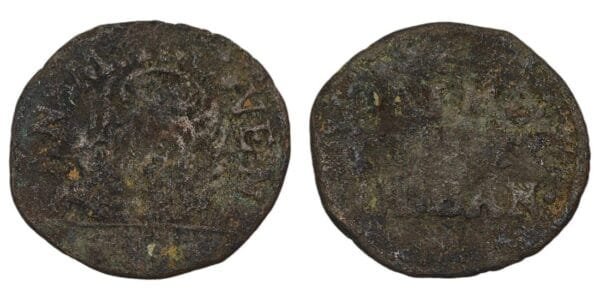 ITALY 2 soldi ND(1691-1709) / Venice / issue for Dalmatia and Albania / F-
