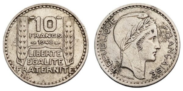 FRANCE 10 francs 1948 VF