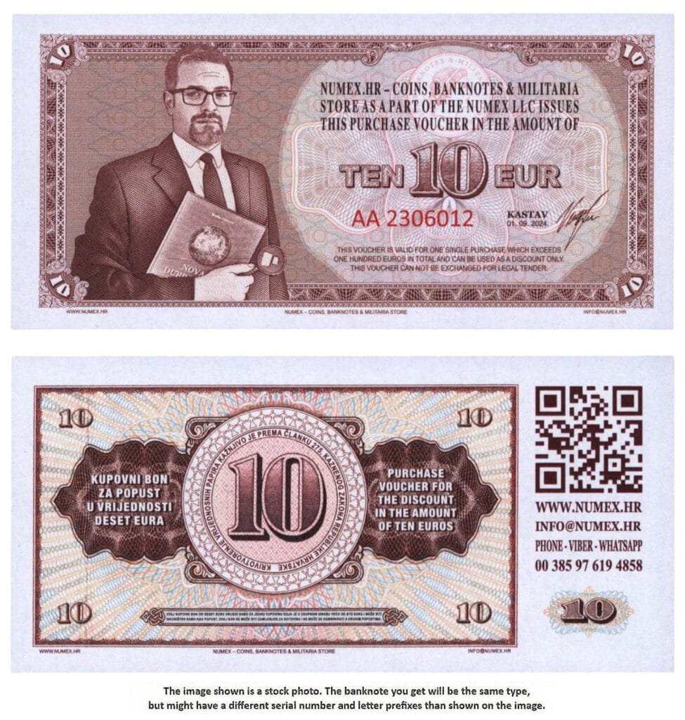CROATIA 10 euro 2024 / Numex company purchase voucher / UNC