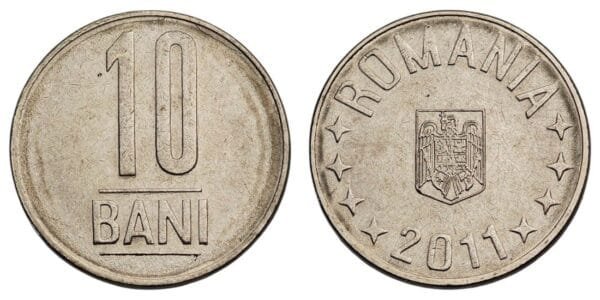 ROMANIA 10 bani 2011 XF
