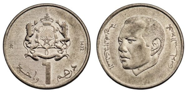 MOROCCO 1 dirham 2011 VF+