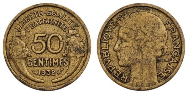 FRANCE 50 centimes 1932 VF