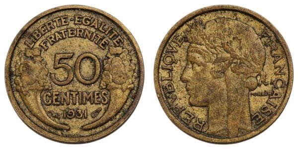 FRANCE 50 centimes 1931 VF