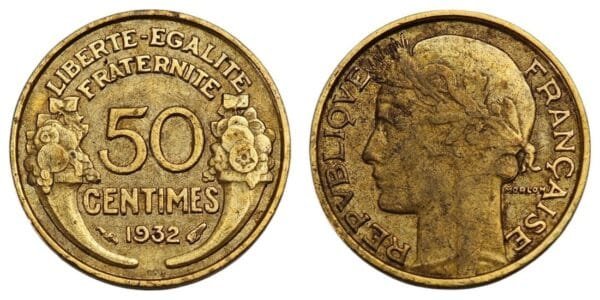 FRANCE 50 centimes 1932 VF
