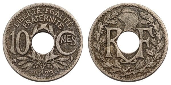 FRANCE 10 centimes 1923 VF-
