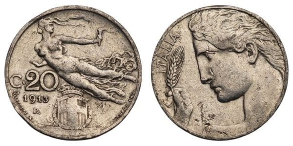 ITALY 20 centesimi 1913 VF