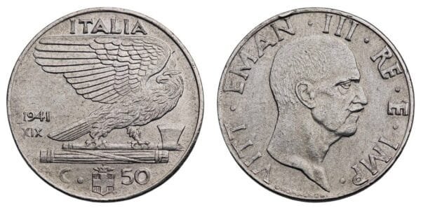 ITALY 50 centesimi 1941 VF
