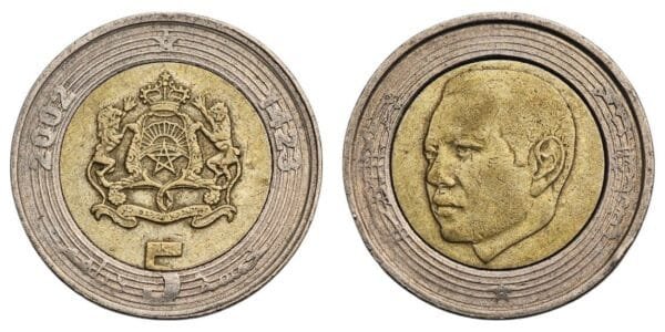 MOROCCO 5 dirhams 2002 VF