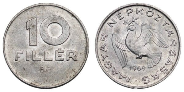 HUNGARY 10 filler 1969 VF