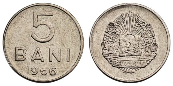 ROMANIA 5 bani 1966 VF