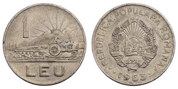 ROMANIA 1 leu 1963 VF