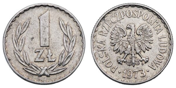 POLAND 1 zloty 1973 VF