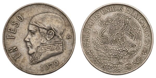 MEXICO 1 peso 1970 VF