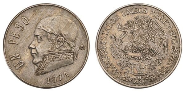 MEXICO 1 peso 1974 VF