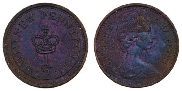 GREAT BRITAIN 1/2 penny 1971 VF