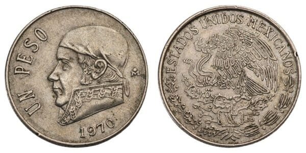 MEXICO 1 peso 1970 VF