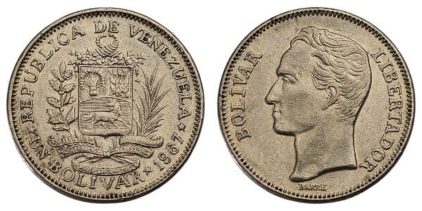 VENEZUELA 1 bolivar 1981 XF