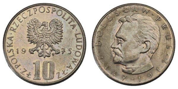 POLAND 10 zloty 1975 / Bolesław Prus / XF