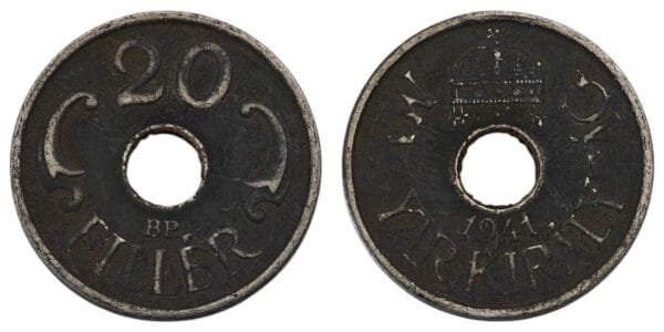 HUNGARY 20 filler 1941 / WWII issue / VF-
