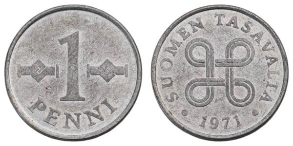 FINLAND 1 penni 1971 F