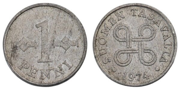 FINLAND 1 penni 1974 F