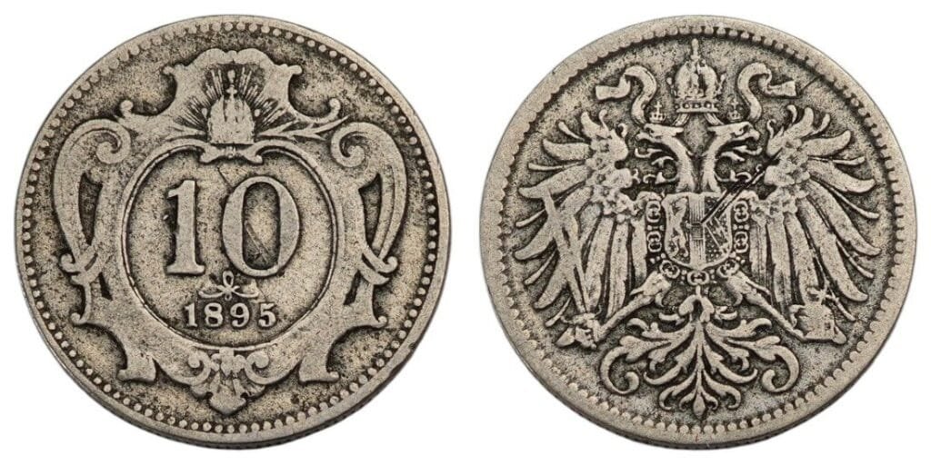 AUSTRIJA 10 helera 1895 VF